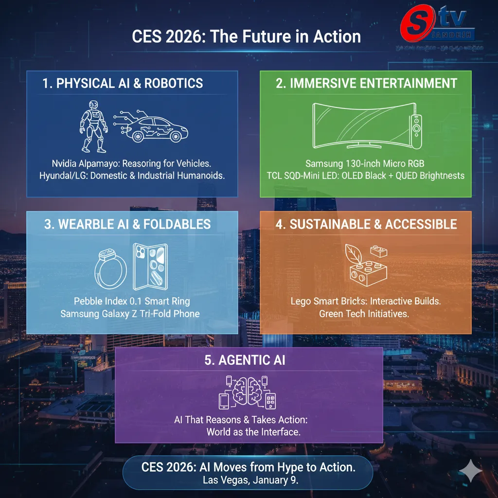 CES 2026 ముఖ్యాంశాలు: 'AI' ఇప్పుడు కేవలం మాటల్లో కాదు.. చేతల్లో!
